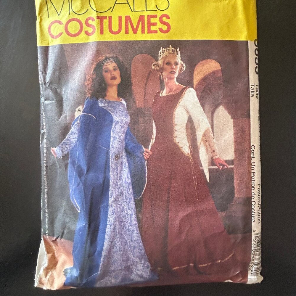 McCall's 3653 Size 14 16 18 20 Camelot Medieval Renaissance Costume Dress UNCUT